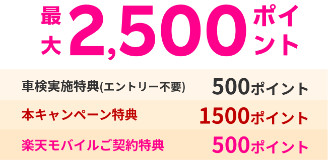 最大2,500ポイント