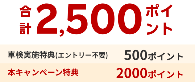 合計2,500ポイント