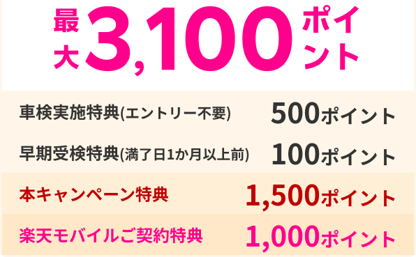 最大3,100ポイント