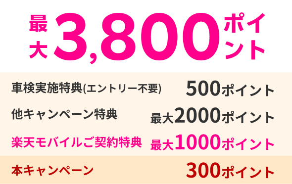 最大3,800ポイント